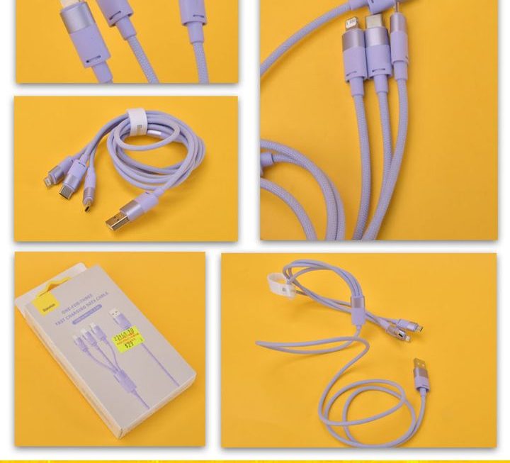 Baseus 3合1數據充電線~$29