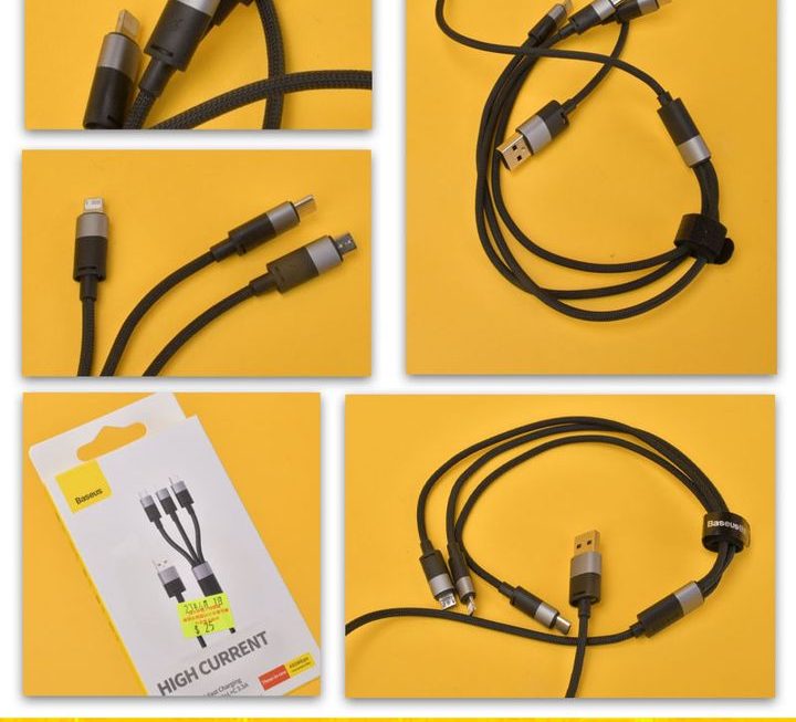 Baseus 3合1數據充電線~$29
