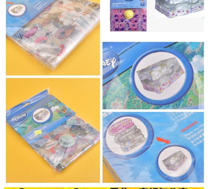 Disney主題真空棉被壓縮袋~$10