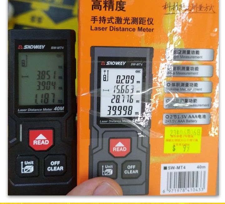 SNDWAY.SW-MT4手提激光測距器~$99