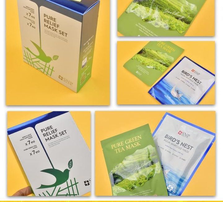 韓國 SNP純淨舒緩面膜套裝 ~$30/ 減價喇