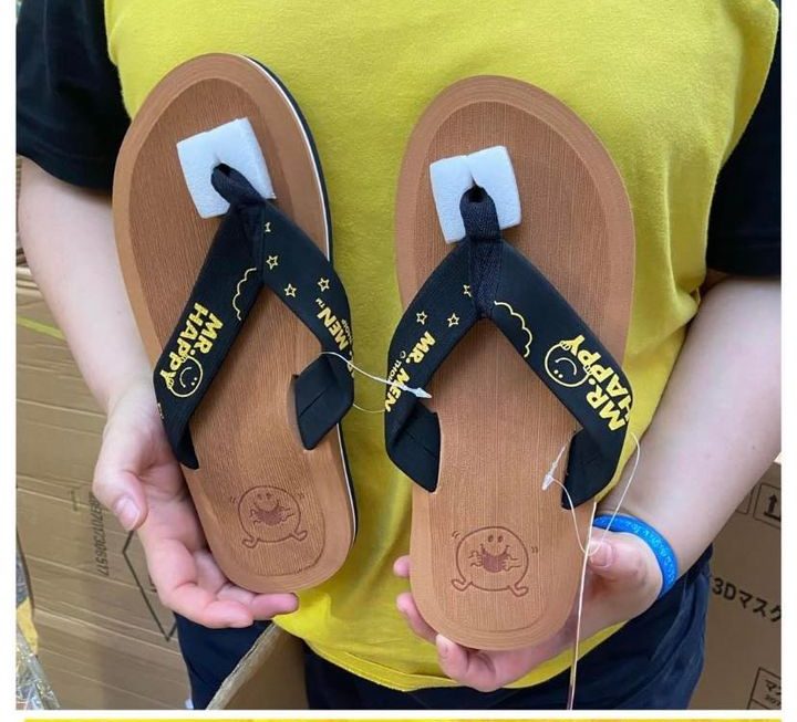 Mr men Mr Happy 拖鞋 ~$10/對