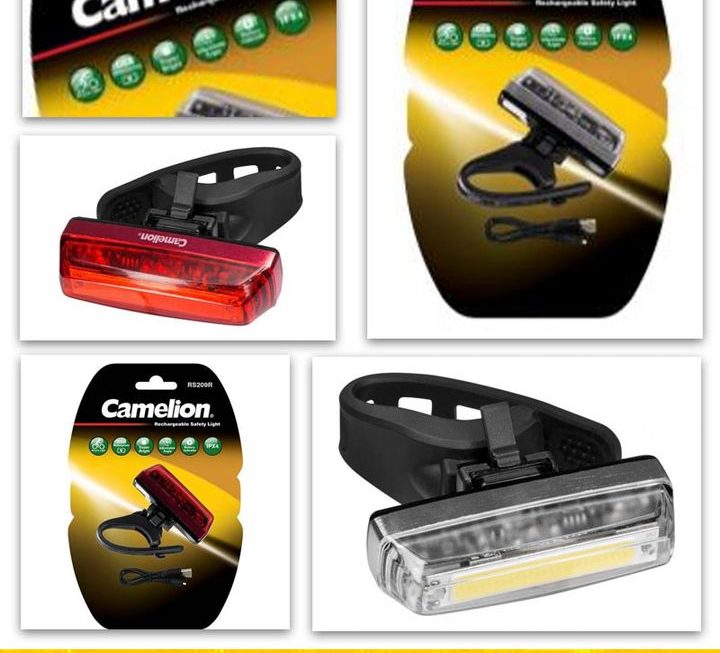 Camelion充電式單車燈 ~$15/款