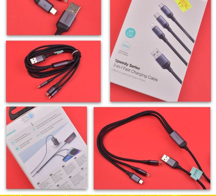 Joyroom.A21三合一數據充電線~$39