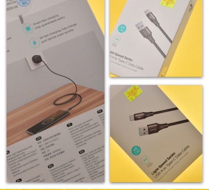 Joyroom.A25數據充電線~$15