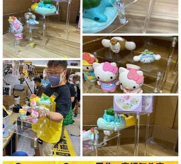 樓梯式公仔四層款透明展示架