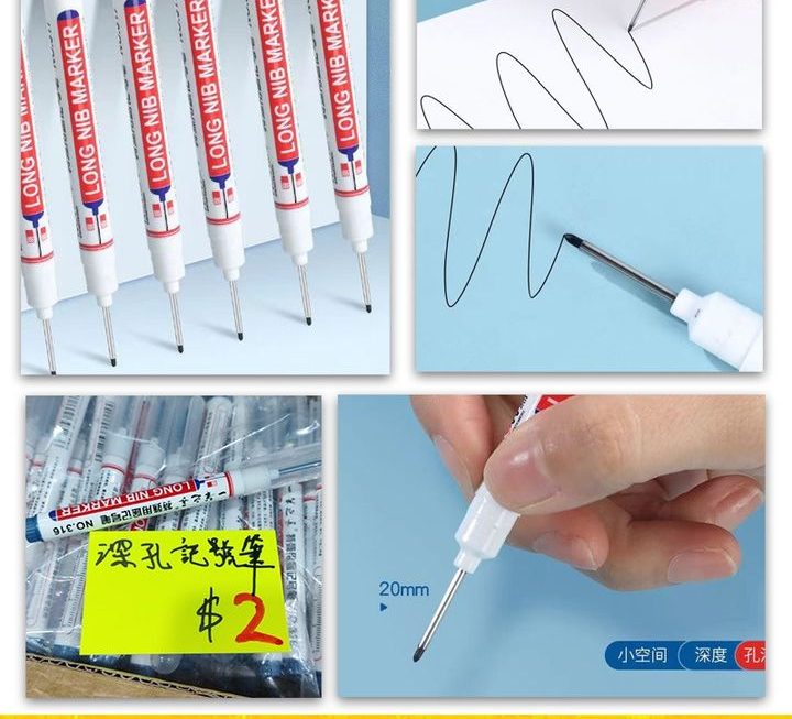 多功能深孔記號筆~$2/支
