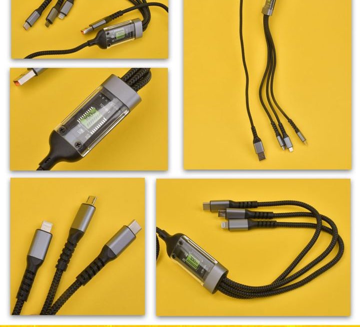 三合一USB數據充電線~$15