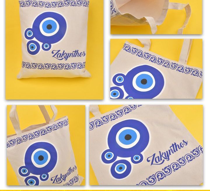 Zakynthos 眼精手提環保購物袋~$5