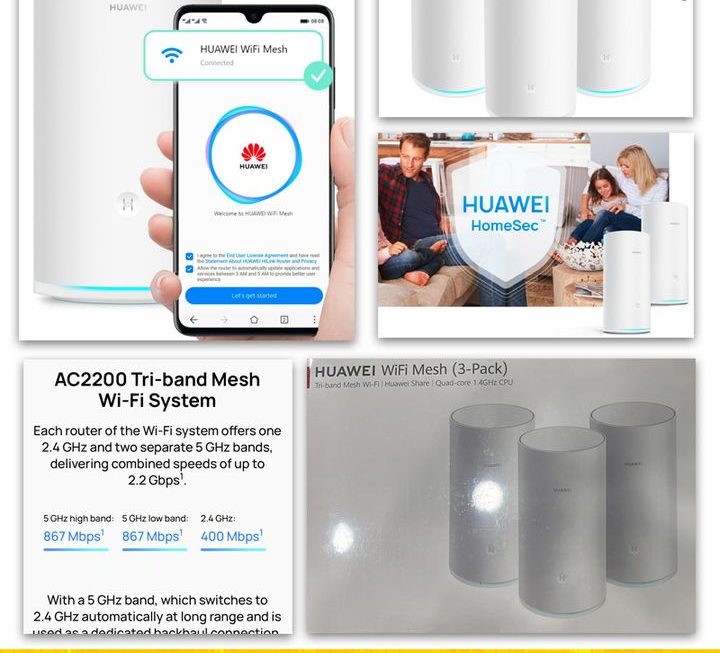 Huawei wifi Mesh (3-Pack)路由器~$850