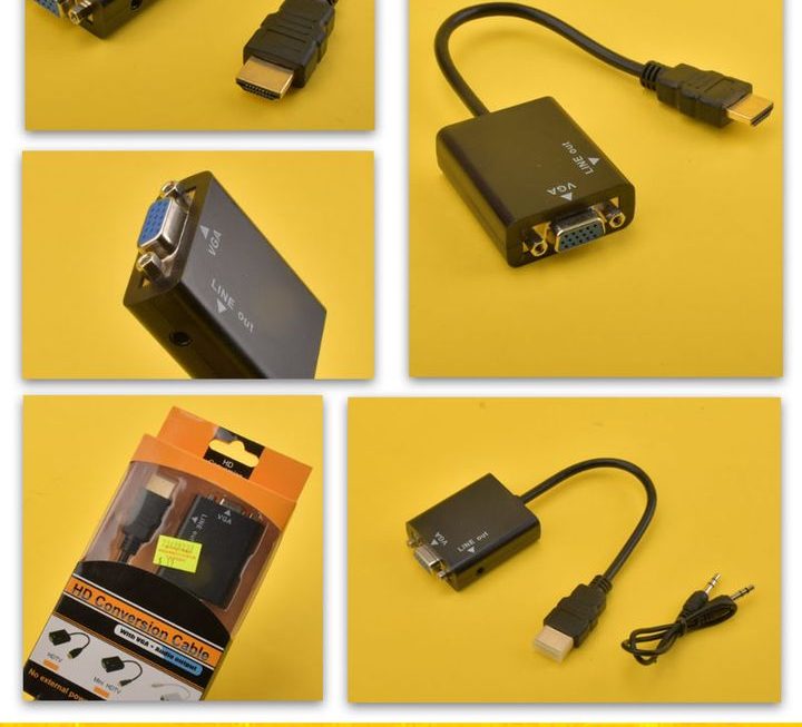 HDMI 轉 VGA 視頻轉換器 ~$19