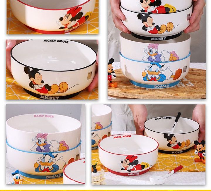 Disney主題圖案陶瓷碗~$25/款