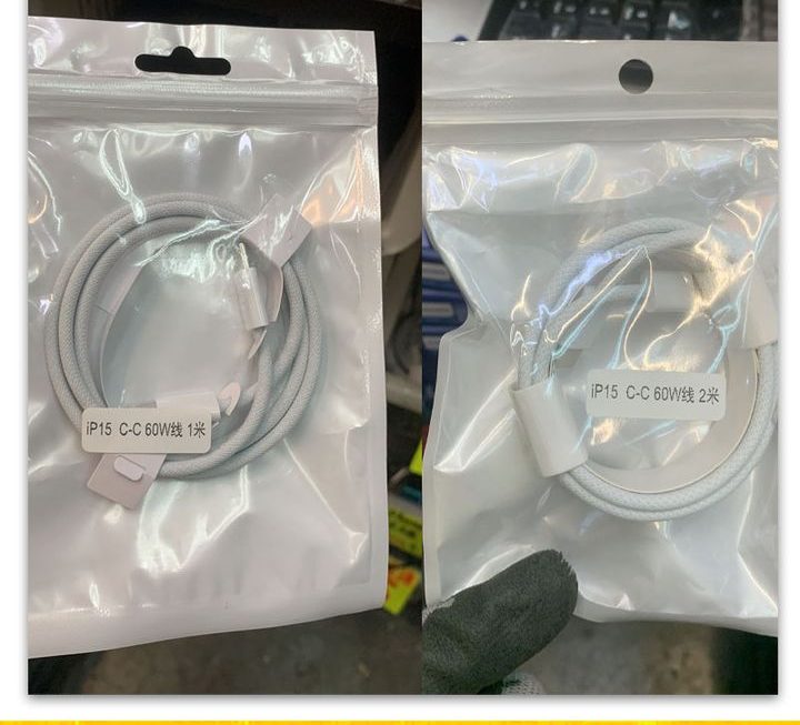 數據充電線~$9(1米)，$15(2米)