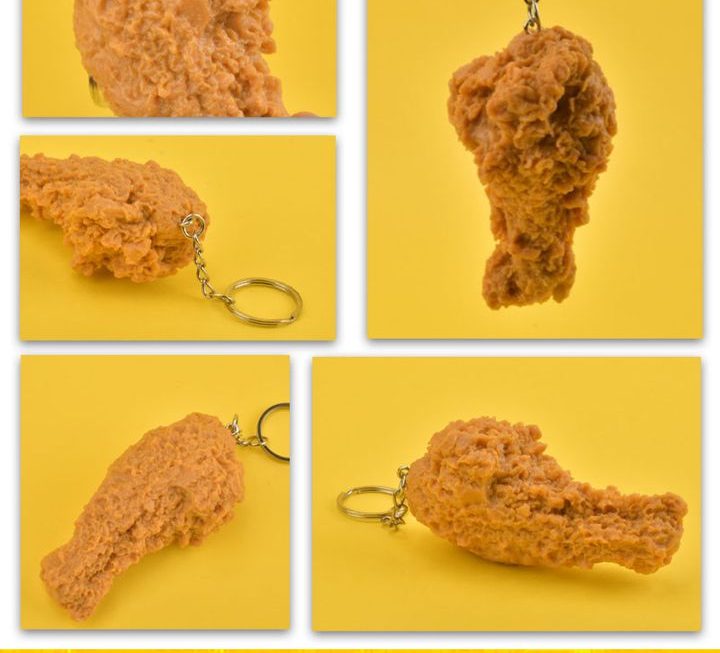 炸雞造型毛公仔匙扣 ~$15/2粒