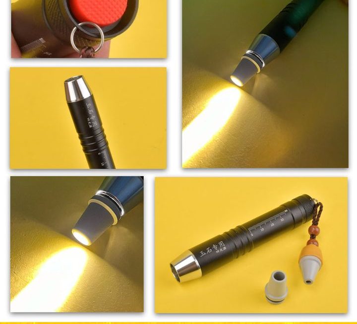 紫光玉石手提電筒燈~$35