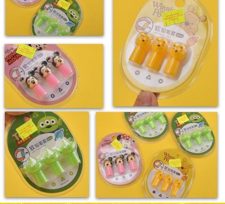 Disney主題軟膠筆蓋套裝~$5/款