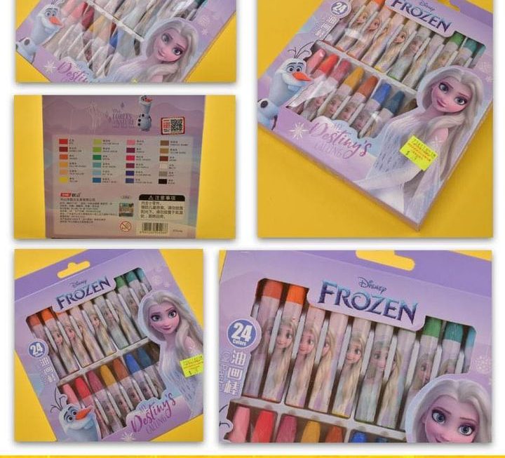 FROZEN油性蠟筆套裝(24色)~$9