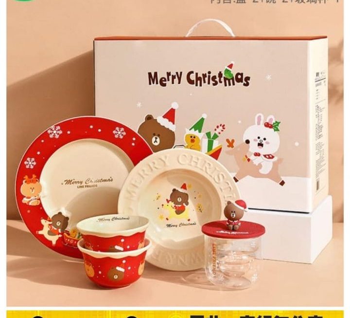 Line Friends 聖誕主題餐具 ~$189套裝