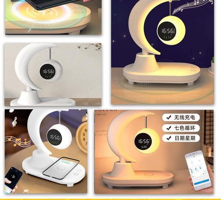 月亮造型智能夜燈時鐘 ~$179