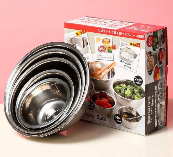 不鏽鋼兜五件裝～$35