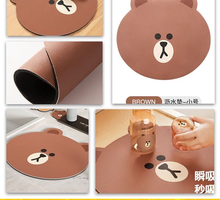 LINE FRIENDS主題熊大瀝水墊~$29