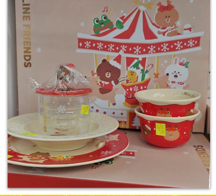 Line Friends 聖誕主題餐具套裝~$159【減價喇】