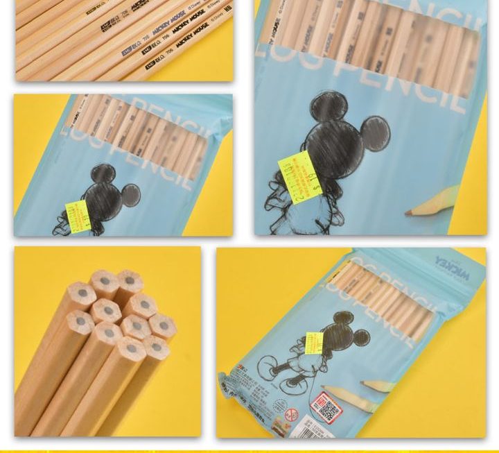 Disney主題原木鉛筆套裝~$19/套