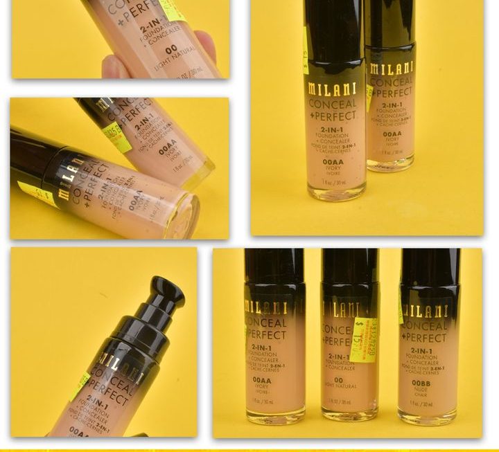 Milani Conceal + Perfect 二合一遮瑕粉底 ~$15/支
