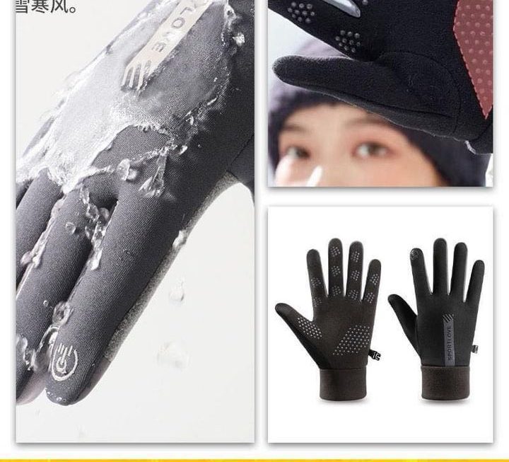 男裝加絨保暖手套~$15