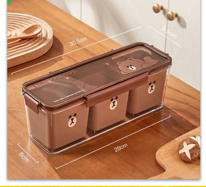 Line Friends熊大圖案食物收納盒 ~$39