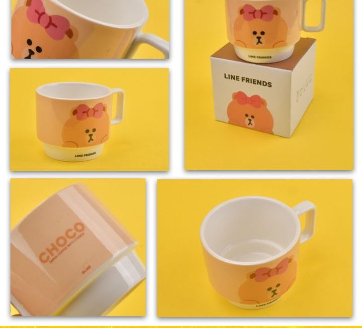 Line friends主題陶瓷水杯 ~$29/款