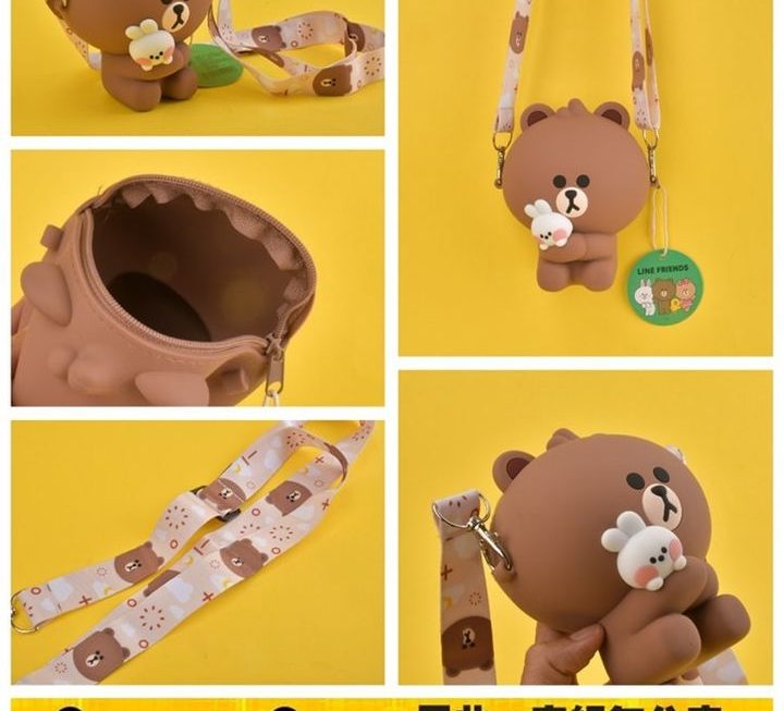 Line friends Brown 造型斜孭袋~$39