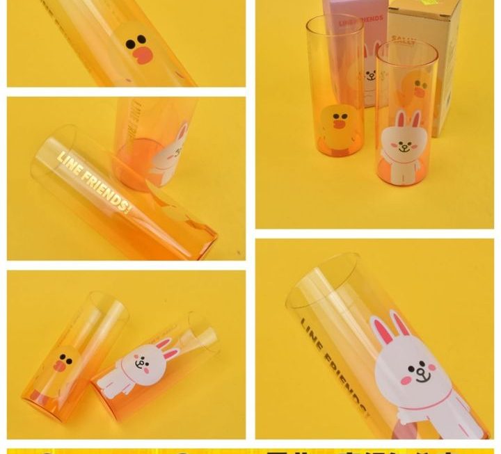 Line friends玻璃水杯~$29/隻
