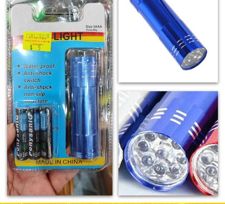 迷你鋁合金手電筒~$5