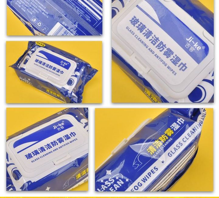ji-ke玻璃清潔防霧濕紙巾~$5