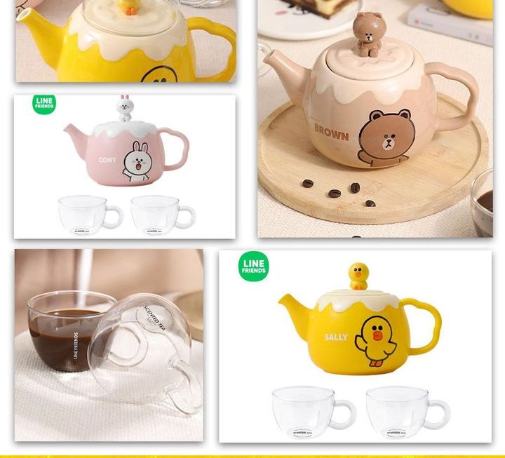 Line & friends 主題茶壺套裝~$89/套