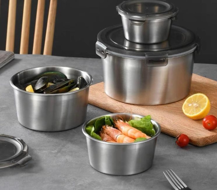 304不鏽鋼保鮮盒四件裝～$59