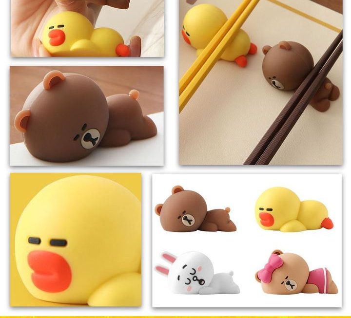 LINE FRIENDS矽膠筷子座~$79