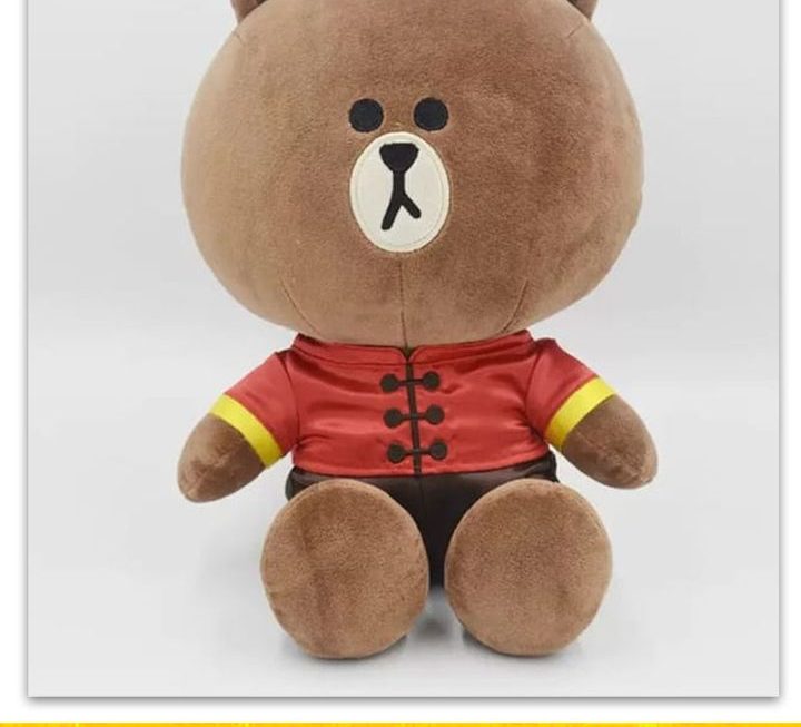 Line Friends熊大毛公仔~$79