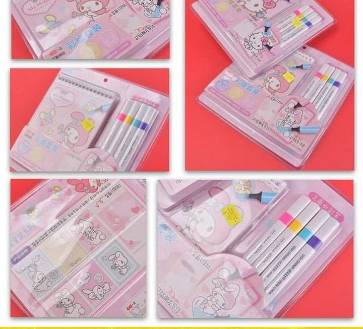 Sanrio主題水彩筆文具套裝~$19/款