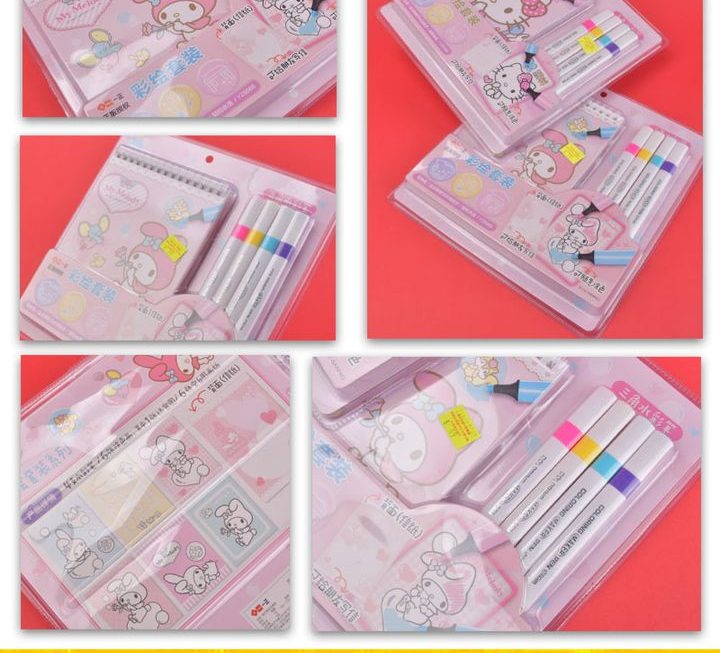 Sanrio主題水彩筆文具套裝~$19/款