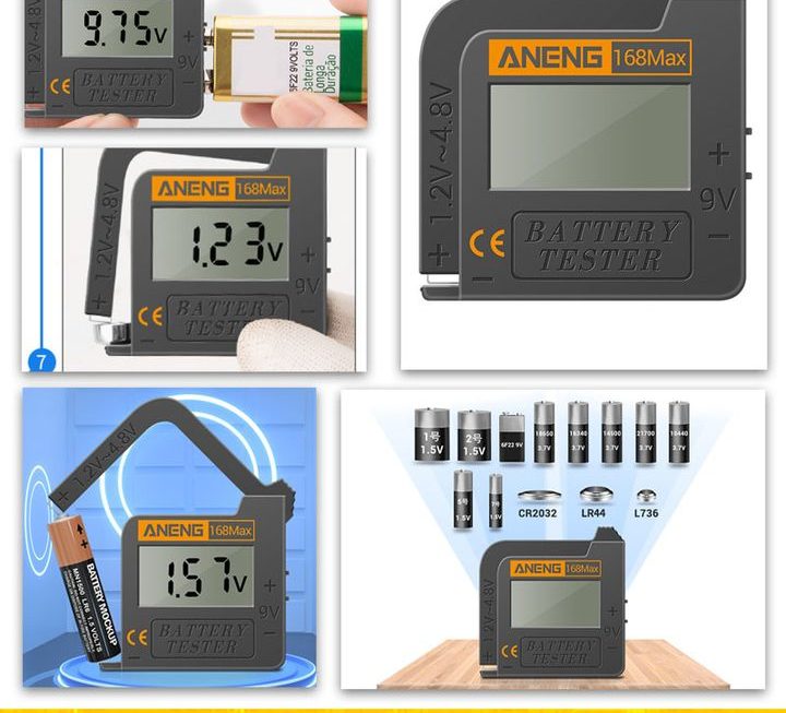ANENG便攜式電池測試器~$15