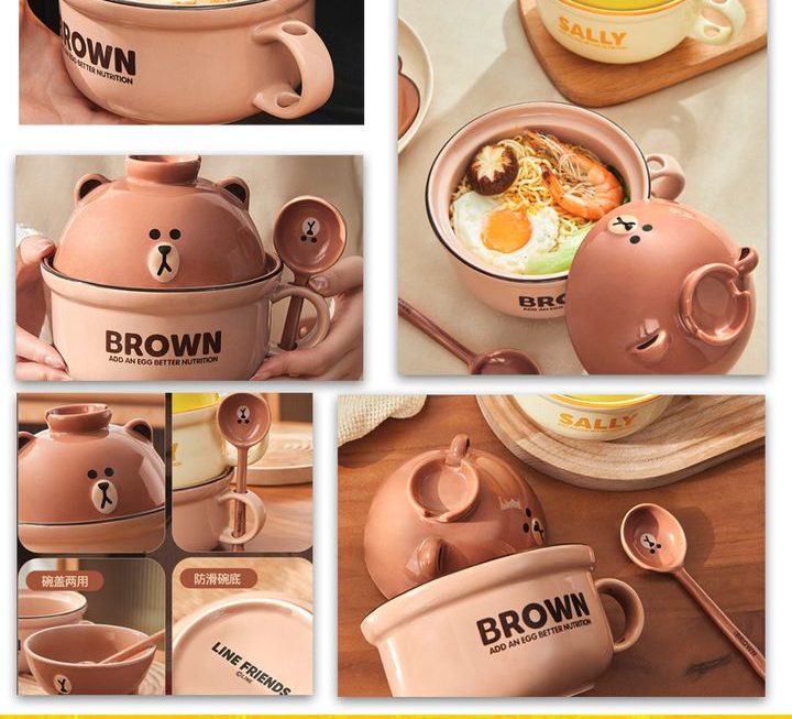 Line Friends 陶瓷公仔麵碗 ~$69/款