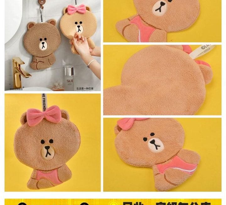 Line Friends角色造型抺手毛巾~29/條