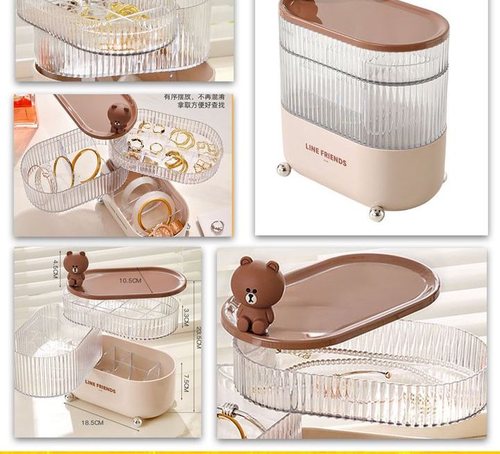 LINE FRIEDNS旋轉化妝品收納盒~$59