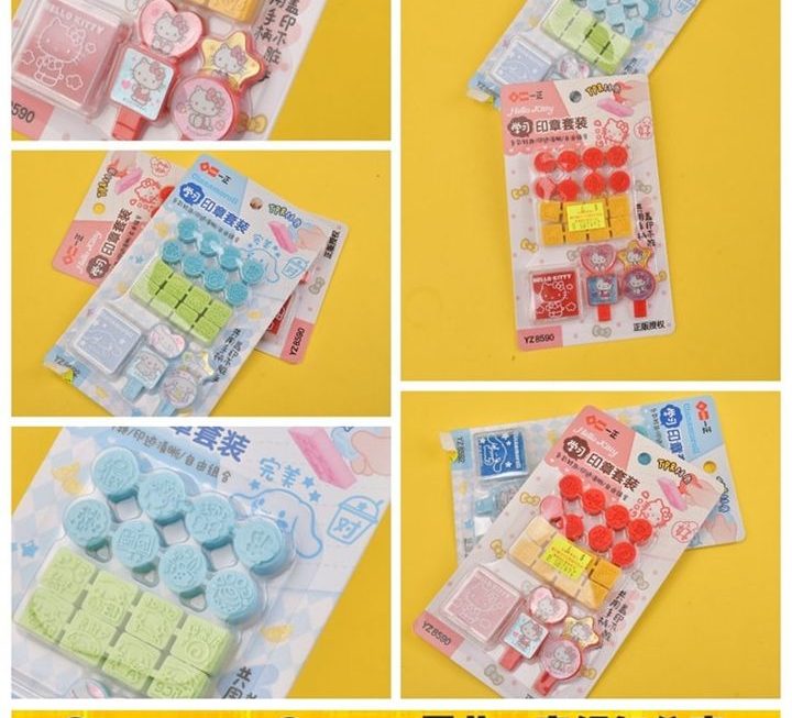 Sanrio角色卡通印章套裝~$9
