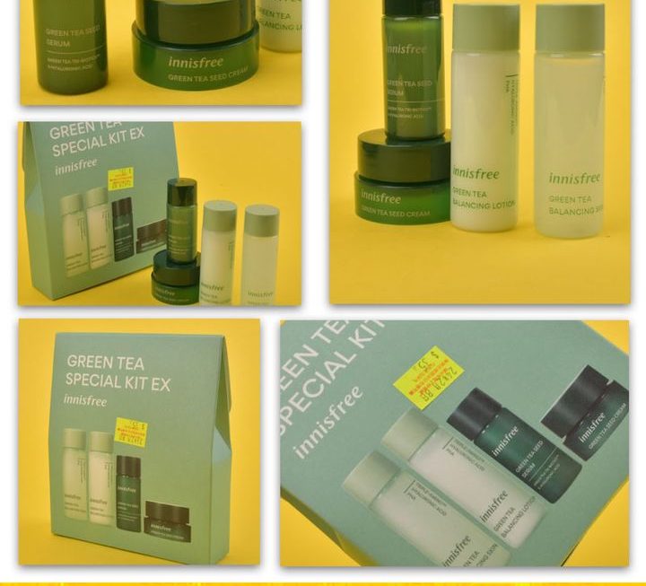 INNISFREE綠茶水乳精華面霜套裝~$35