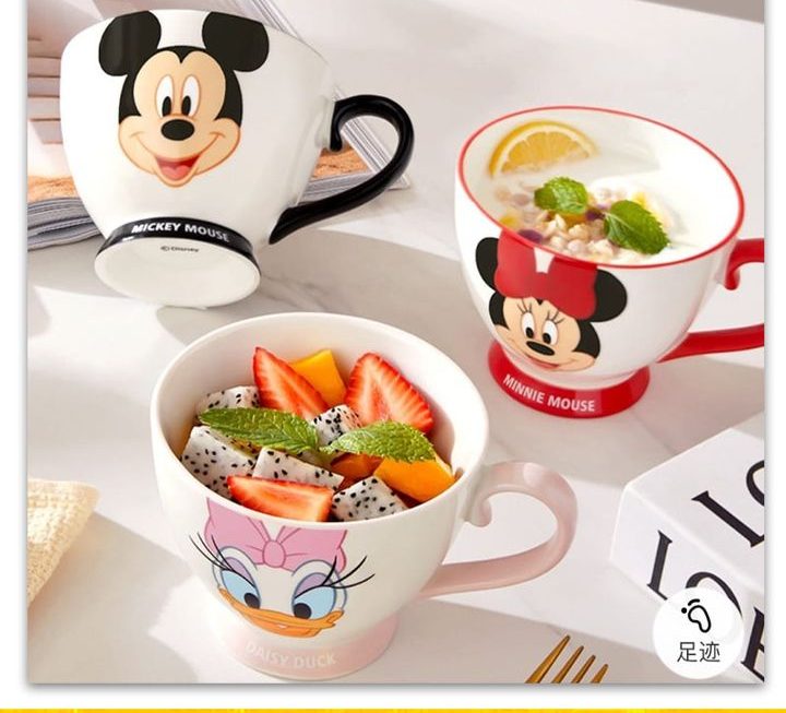 Disney主題陶瓷早餐杯~$35/隻