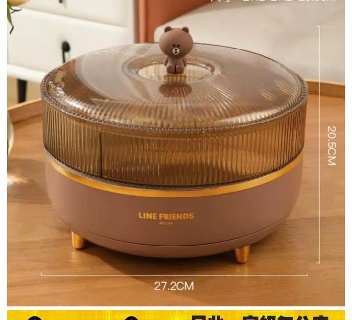 Line Friends brown雙層果盤連蓋~$99