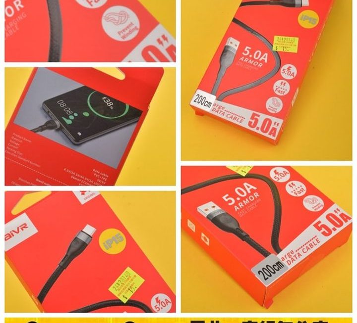 aiVR USB Type-C數據充電線~$15
